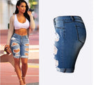 Women's Bermuda Ripped Shorts