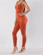 Women's Sleeveless Jumpsuit With Straps