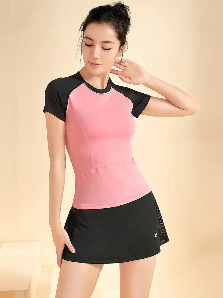 Women's Camel Summer Yoga Suit Set Stylish Activewear