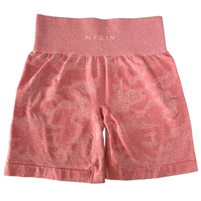 Women's Camo Seamless Activewear Yoga Shorts