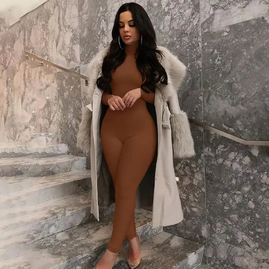 Women's Solid Colour Yoga Jumpsuit