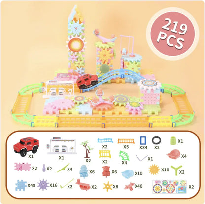 Children's Electric Spinning Building Blocks Toy
