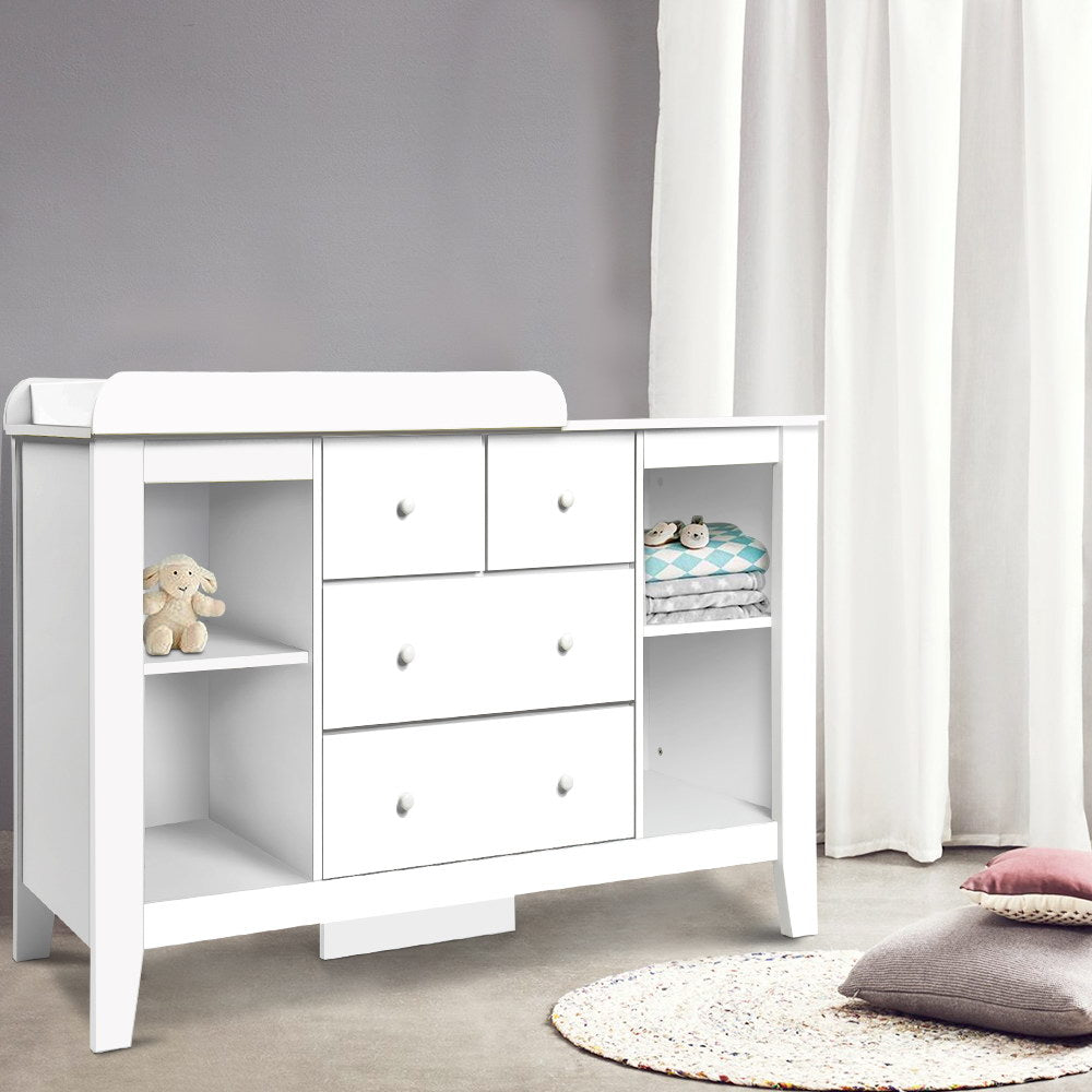 Keezi Baby Changing Table Diaper Station Drawers Chest Cabinet Nursery Furniture Secondary image