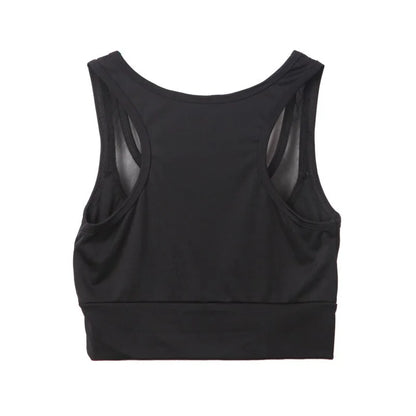 Womens Mesh Patchwork Sports Bra Tank Tops