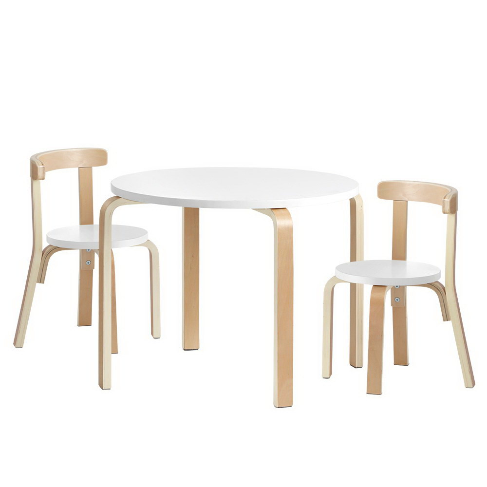 Keezi 3PCS Kids Table and Chairs Set Activity Toy Play Desk Main image
