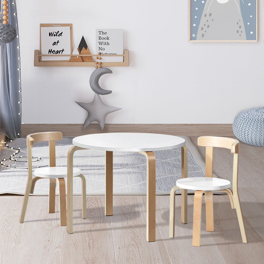 Keezi 3PCS Kids Table and Chairs Set Activity Toy Play Desk Secondary image
