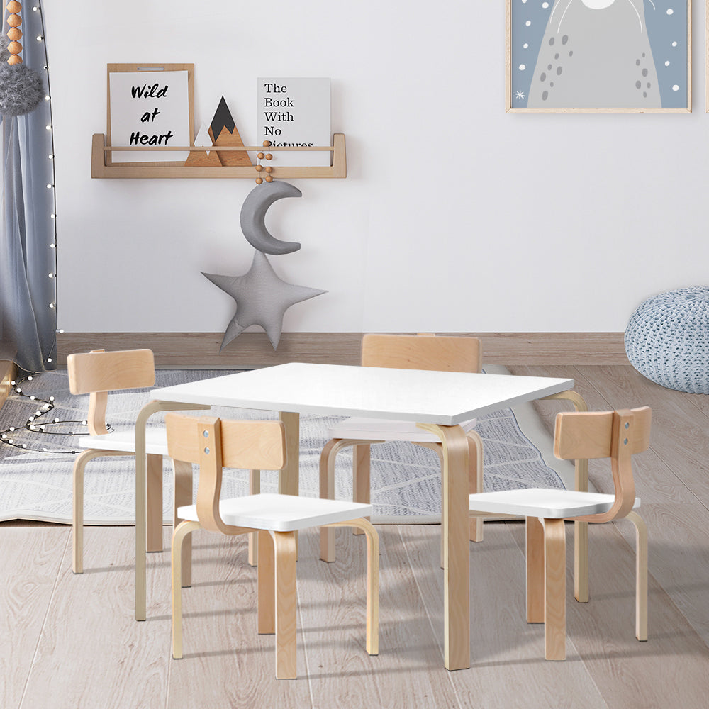 Keezi 5PCS Kids Table and Chairs Set Activity Toy Play Desk Secondary image