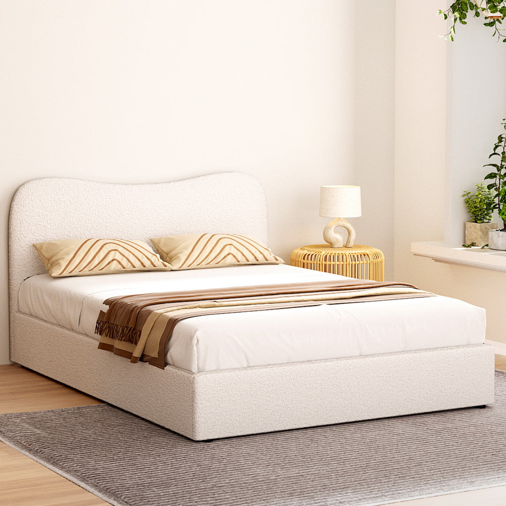 Artiss Bed Frame Double Size Boucle DARA Secondary image