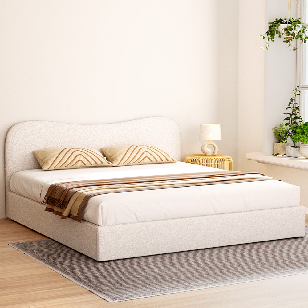 Artiss Bed Frame King Size Boucle DARA Secondary image