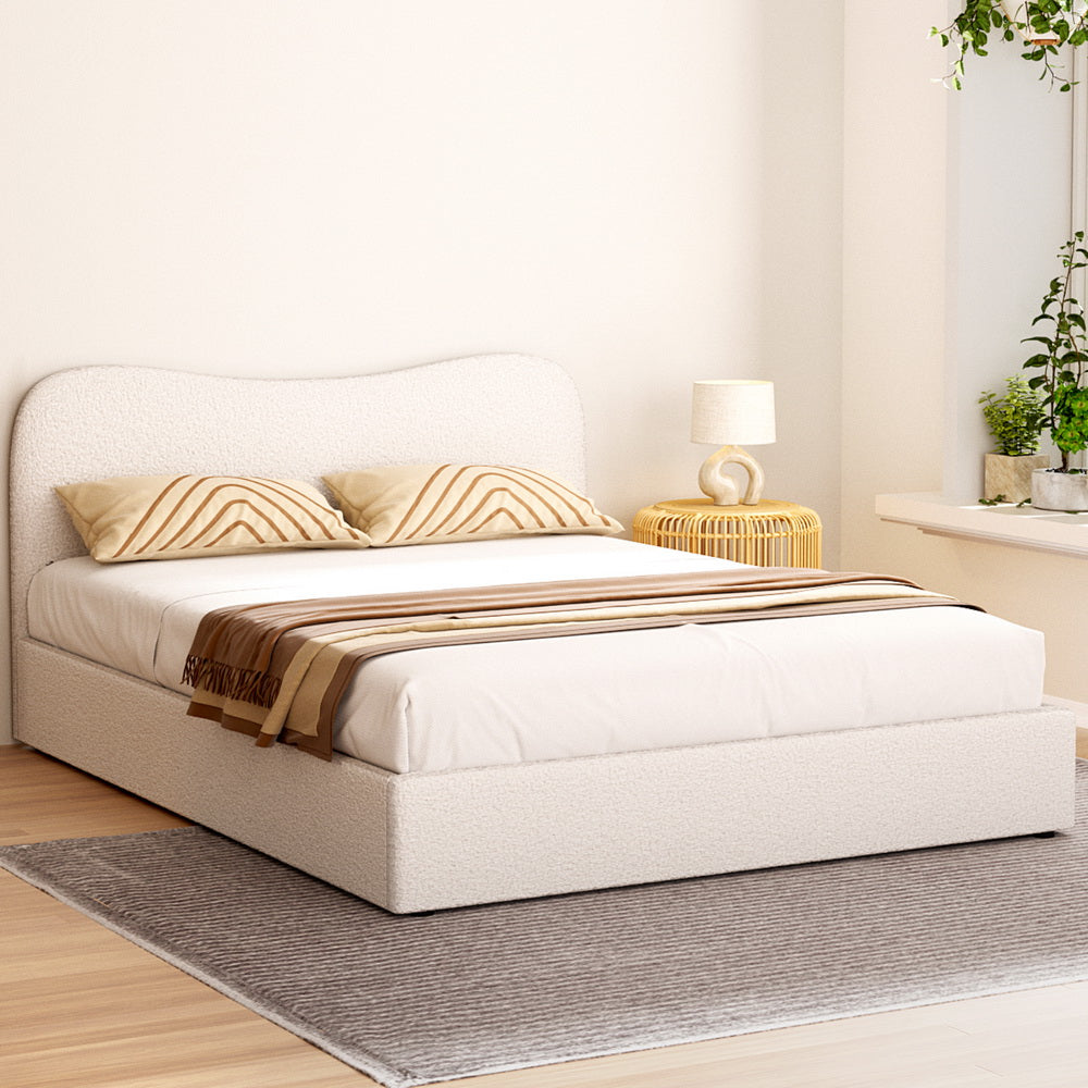 Artiss Bed Frame Queen Size Boucle DARA Secondary image