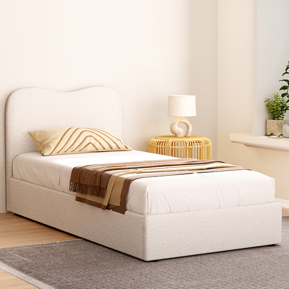Artiss Bed Frame Single Size Boucle DARA Secondary image
