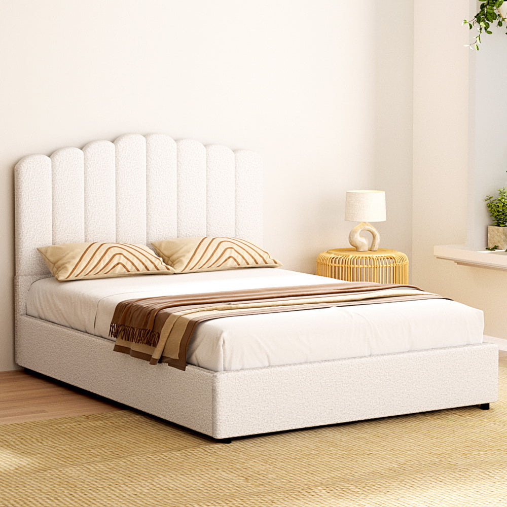Artiss Bed Frame Double Size Boucle FION Secondary image