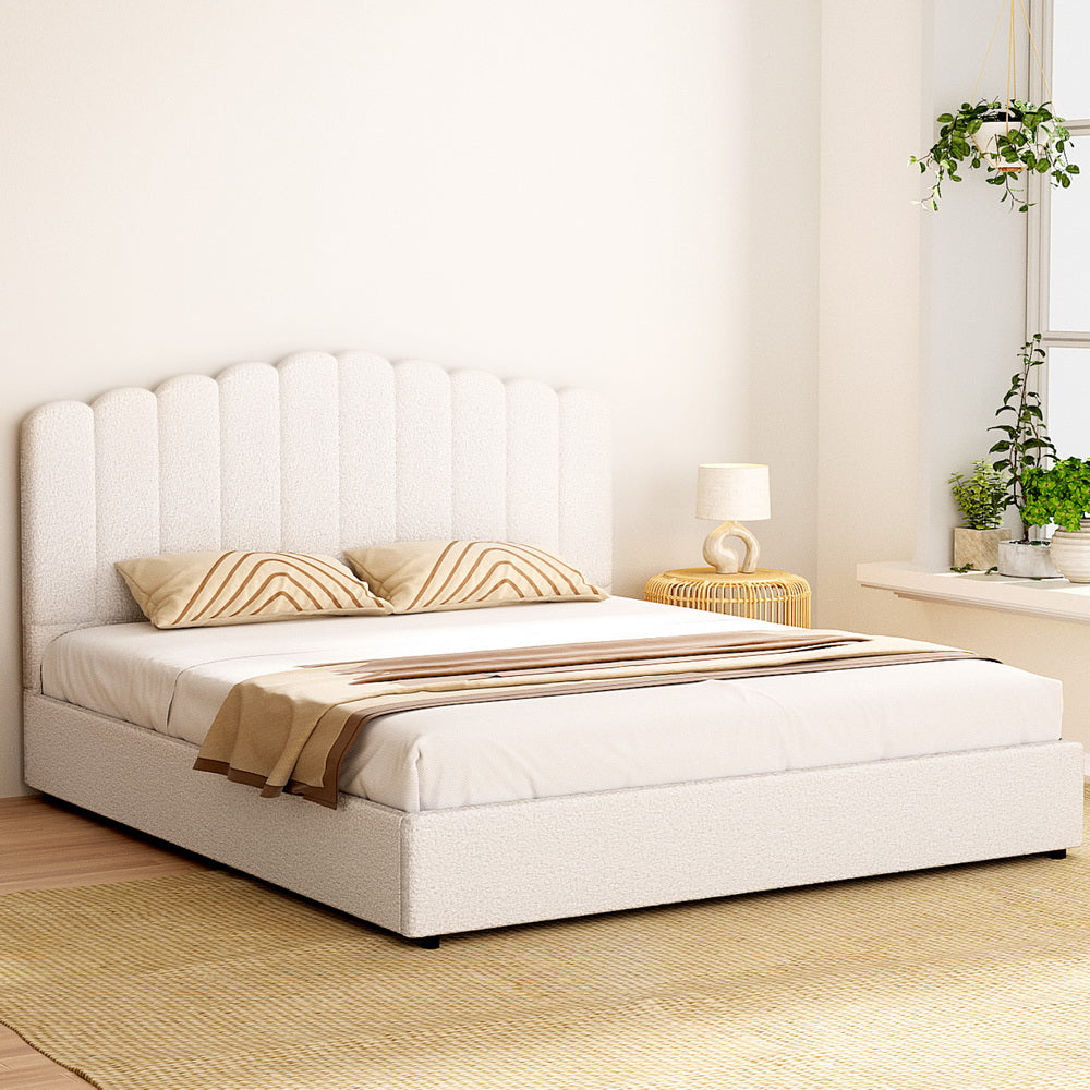 Artiss Bed Frame King Size Boucle FION Secondary image