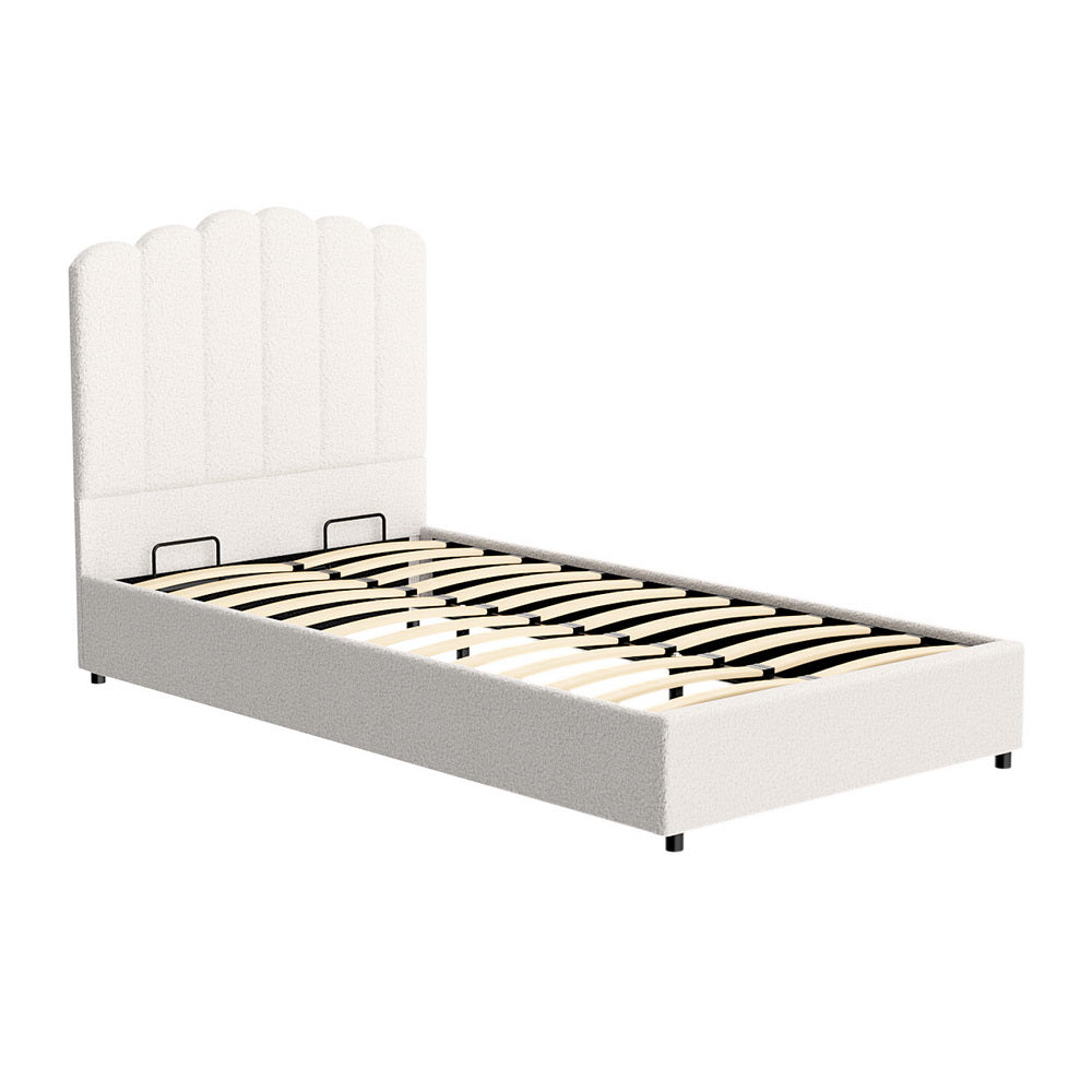 Artiss Bed Frame King Single Size Boucle FION Main image