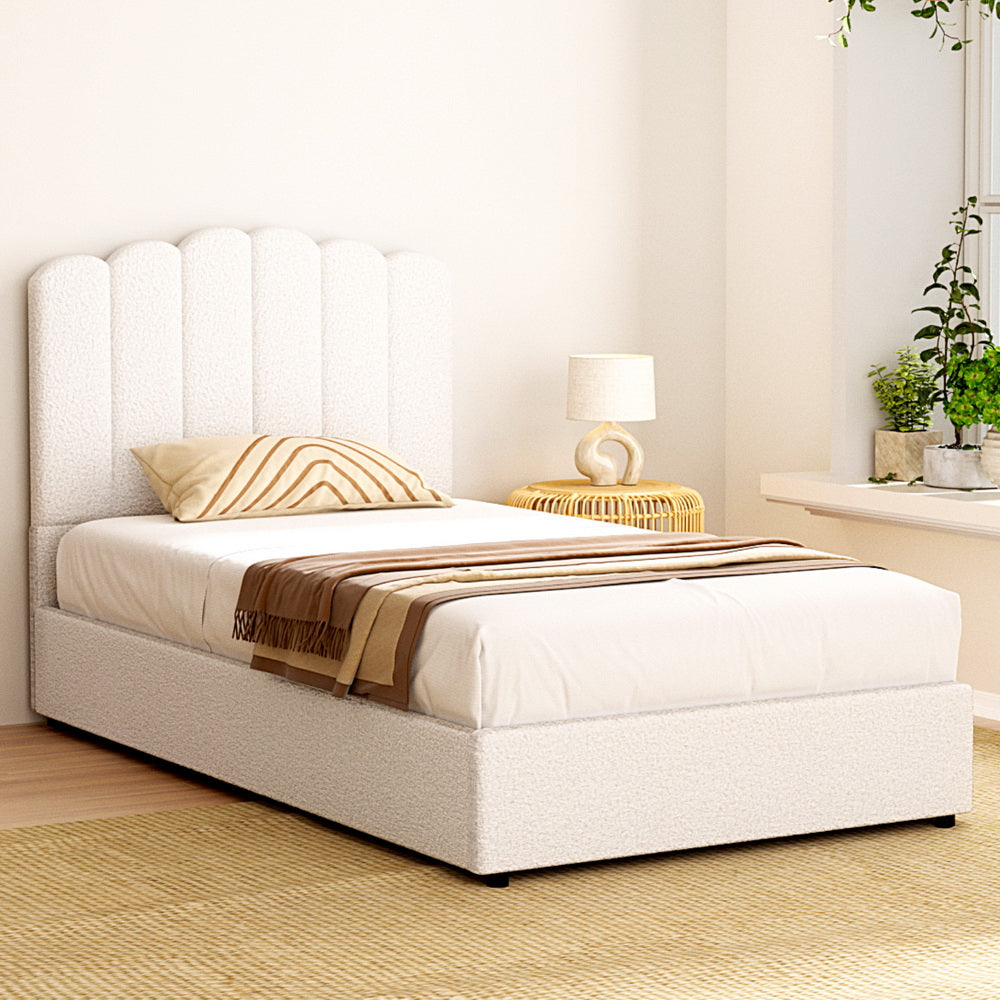 Artiss Bed Frame King Single Size Boucle FION Secondary image
