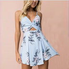 Women's Floral Print Strap Jumpsuit