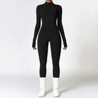 Women's Warm Zipper Yoga Jumpsuit