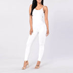Women's Sleeveless Jumpsuit With Straps