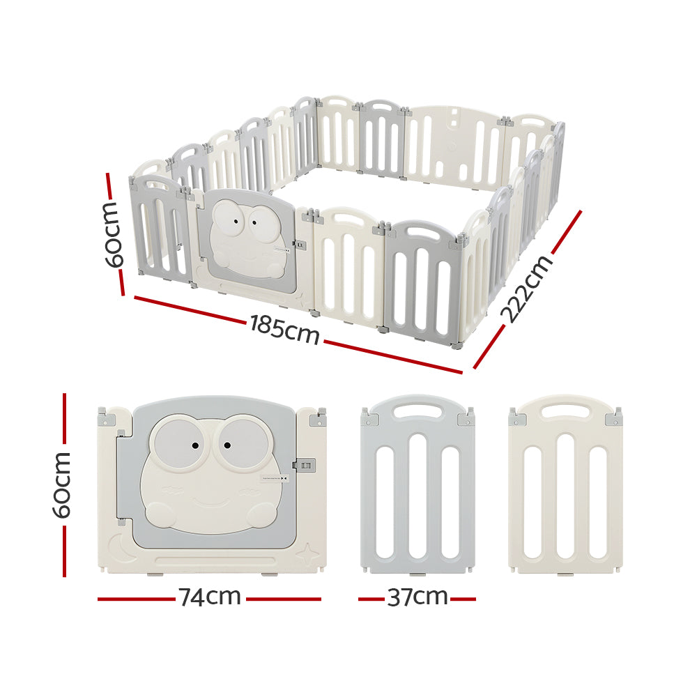 Keezi Baby Playpen 20 Panels Foldable Toddler Fence Safety Play Activity Centre Secondary image