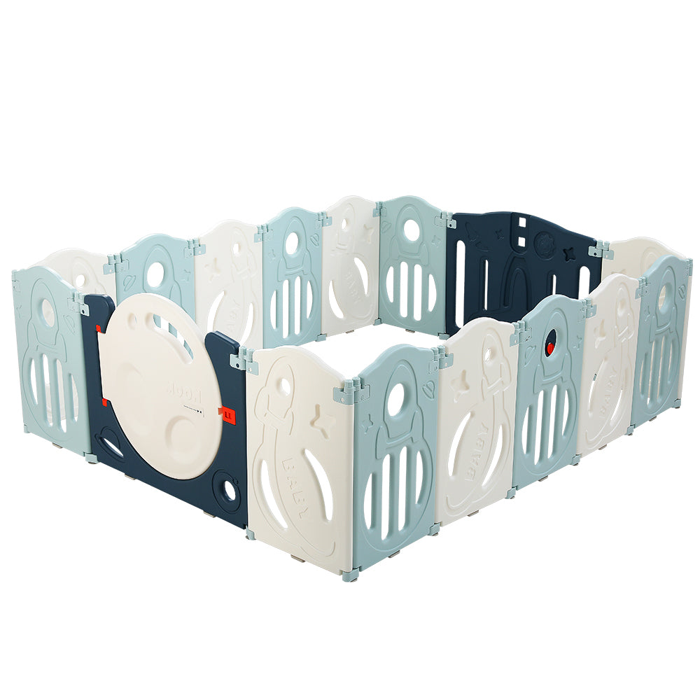 Keezi Baby Playpen 16 Panels Foldable Toddler Fence Safety Play Activity Barrier Main image