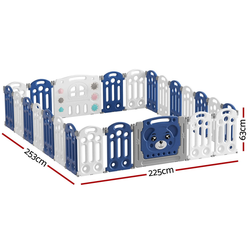 Keezi Kids Baby Playpen 24 Panels Safety Gate Toddler Fence Barrier Play Game Secondary image