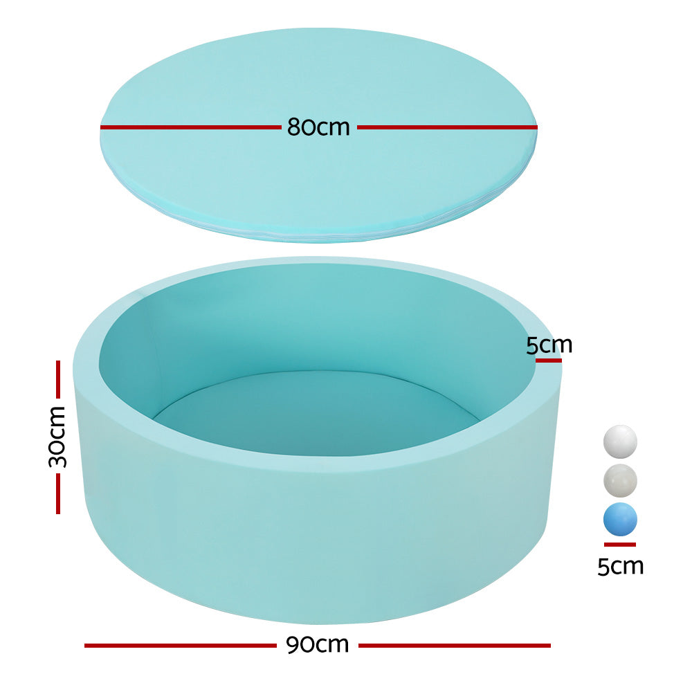 Keezi Kids Ball Pit 90x30cm Ocean Foam Play Pool Barrier Toys Children Blue Secondary image