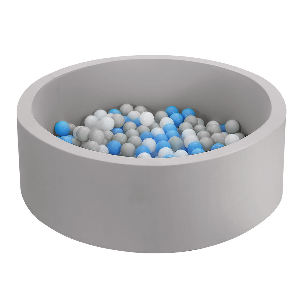 Keezi Kids Ball Pit 90x30cm Ocean Foam Play Pool Barrier Toys Children Grey Main image
