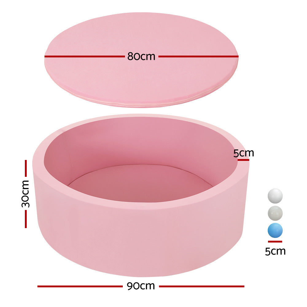 Keezi Kids Ball Pit 90x30cm Ocean Foam Play Pool Barrier Toys Children Pink Secondary image