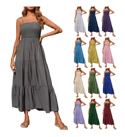 Multi Layer Chiffon Swing Dress Women