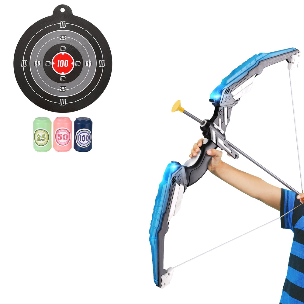 Keezi Kids Bow and Arrow Target Set Outdoor Sport Archery Toys Bottle LED Light Main image