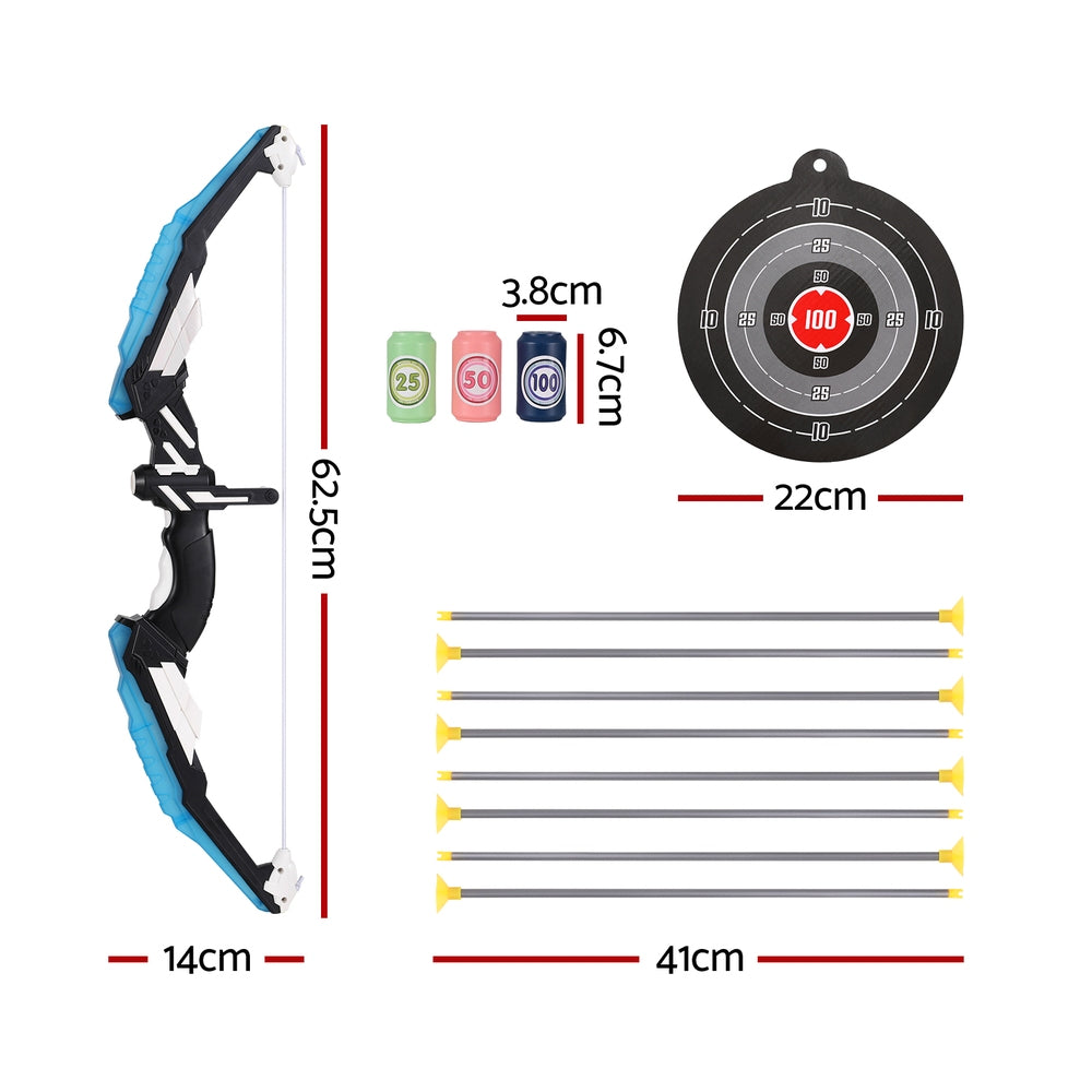 Keezi Kids Bow and Arrow Target Set Outdoor Sport Archery Toys Bottle LED Light Secondary image