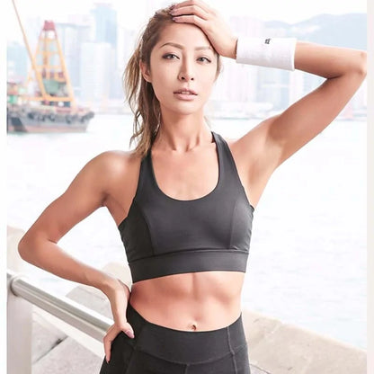 White Strap Push Up Sports Bra Womens Gym Yoga Athletic Vest Underwear