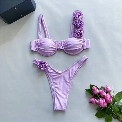 Women's Shiny Push Up Bikini Set