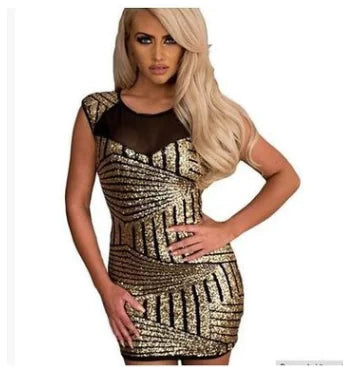 Women's Sequin Backless Dress