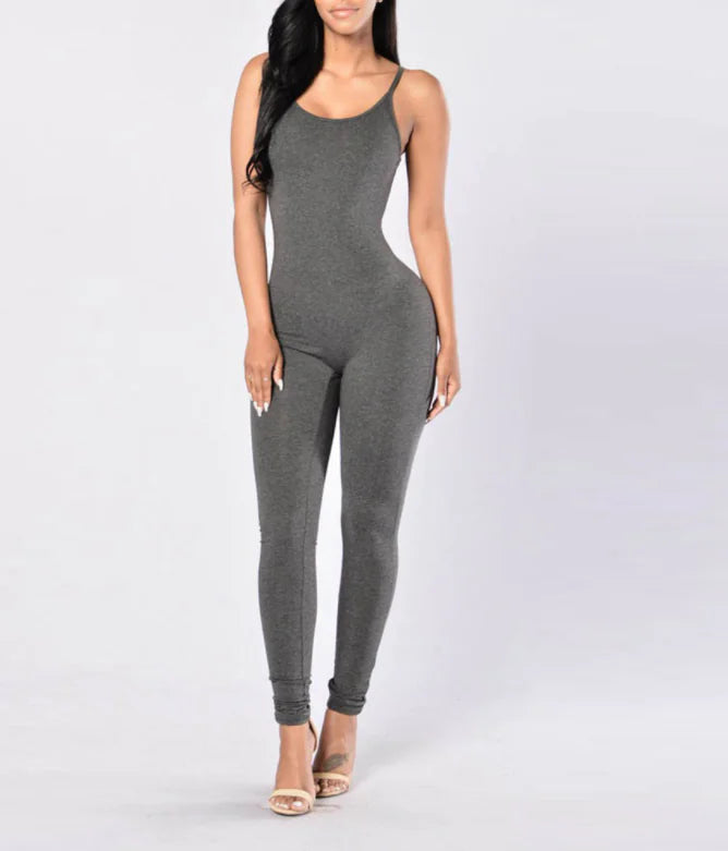 Women's Sleeveless Jumpsuit With Straps