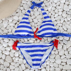Women's Striped Push Up Bikini Swimwear