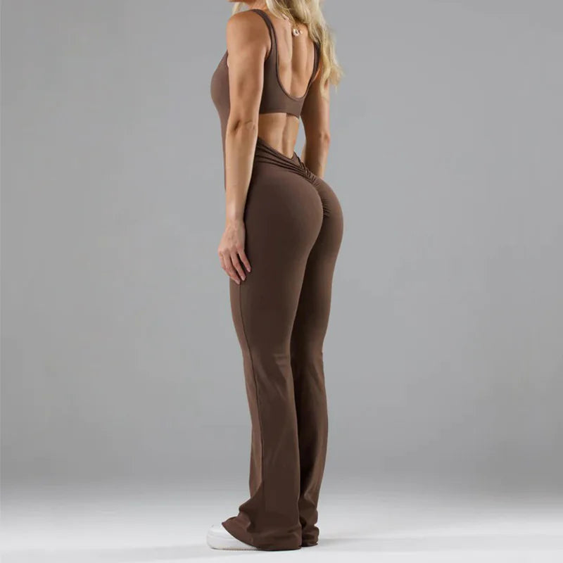 Women's Seamless Hollow Yoga Bodysuit Casual Activewear