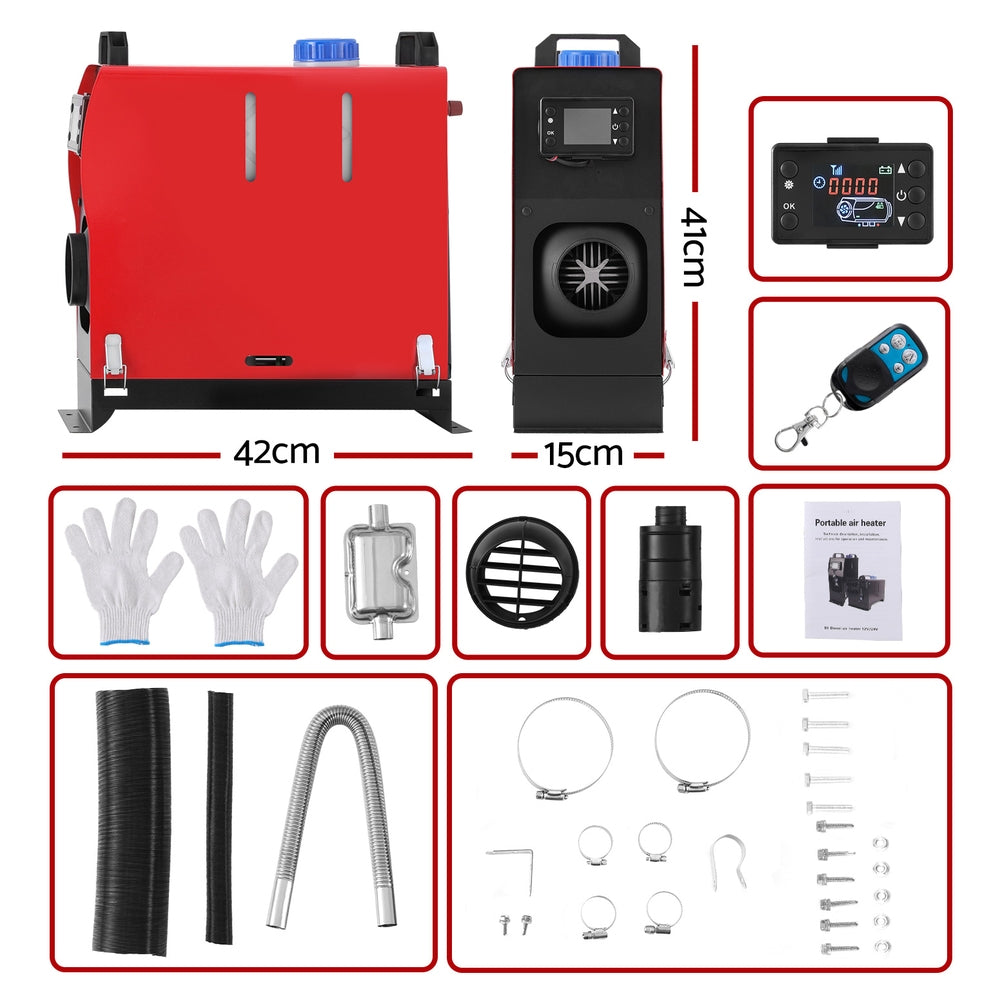 Giantz Diesel Air Heater All-in-one 12V 5KW LCD Remote Control for Car RV Indoors Secondary image