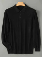 Men Long Sleeved Knitted Shirt