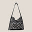 Leopard Print Canvas Shoulder Bag