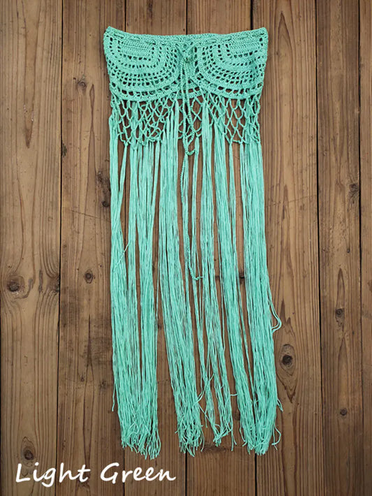 Women's Hand Crocheted Beach Dress And Bikini Cover Skirt