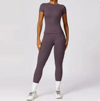 Women's Quick Dry Spring Short Sleeve Yoga Top Activewear For Workouts