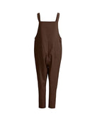 Women's Cotton Linen Overall Jumpsuit