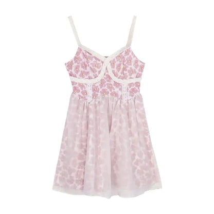 Women's Elegant Floral Lace Sling Dress