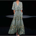 Women's Printed Pleated Dress