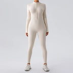 Women's High Elastic Zipper Yoga Jumpsuit