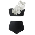 Women's Flower Bandeau Brazilian Bikini Set