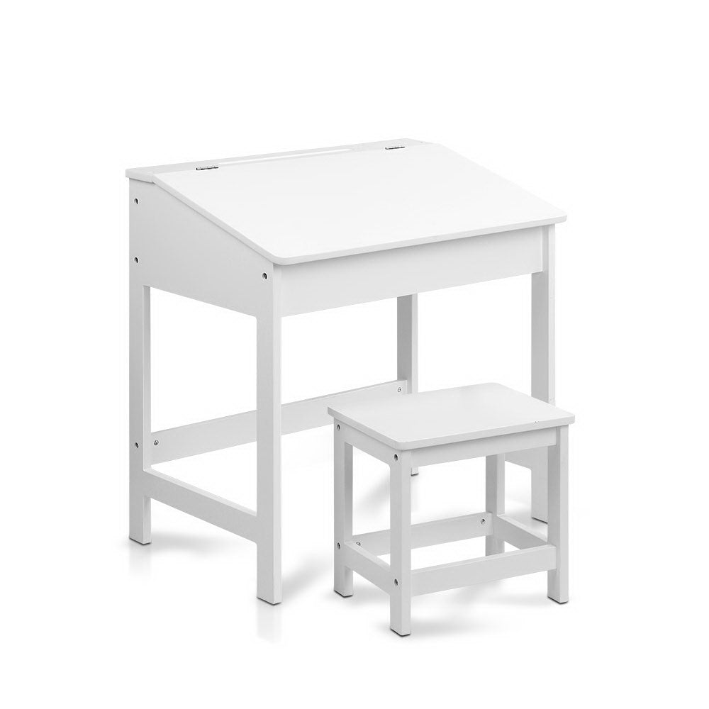 Keezi 2PCS Kids Table and Chairs Set Activity Children Playing Toys Study Desk Main image