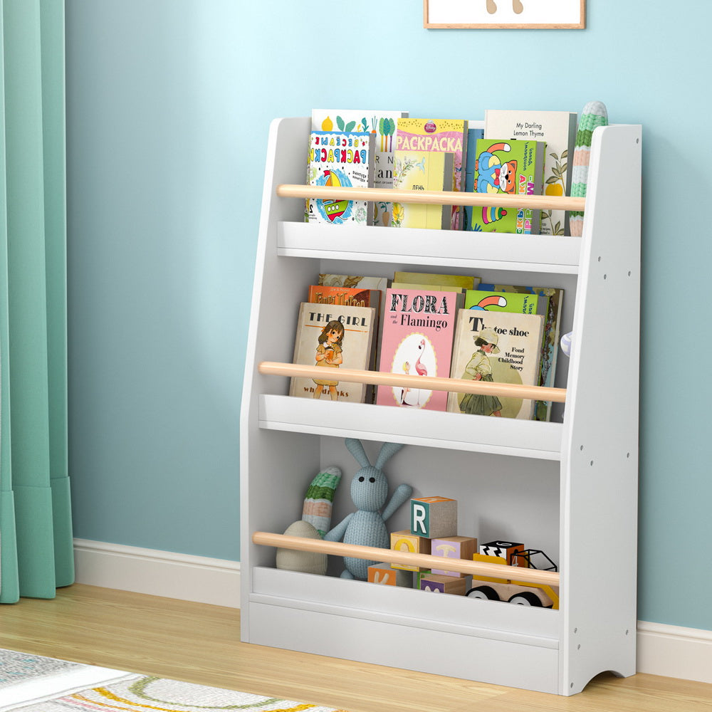 Keezi Kids Bookshelf 3 Tiers Storage Children Bookcase Organiser Display Shelf Secondary image