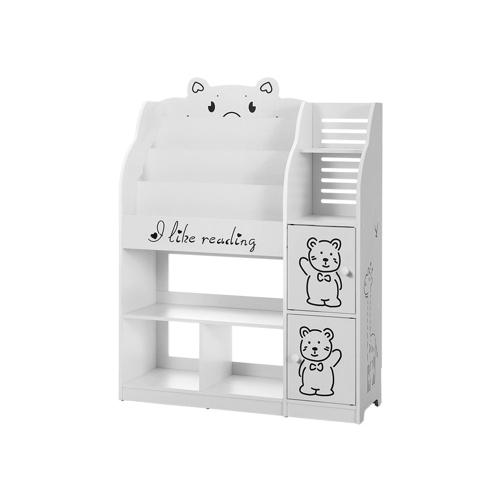 Keezi 4 Tiers Kids Bookshelf Storage Children Bookcase Toy Organiser Display Main image
